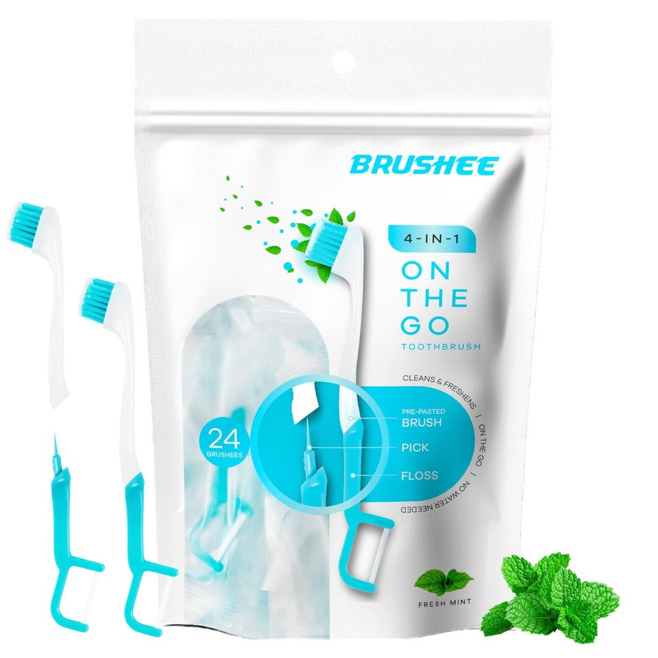 Portable Toothbrush With Toothpaste Floss And Toothpick For On-the-go Care