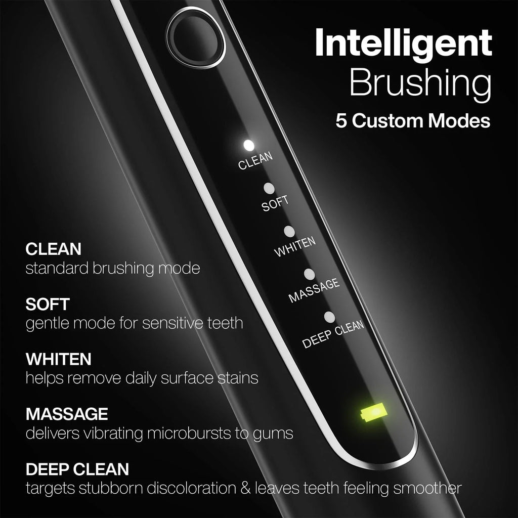 Elite Electric Toothbrush ADA Accepted 5 Modes 8 Heads Travel Case NEW