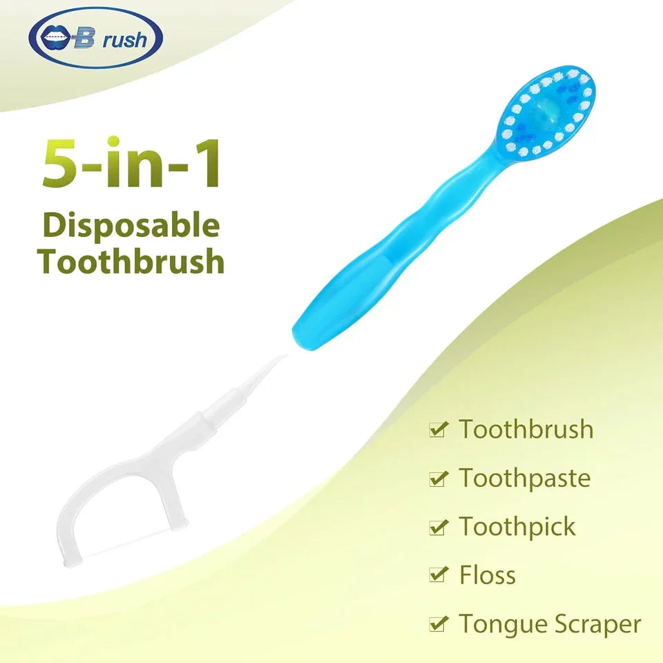 Prepasted All in 1 Toothbrush, Complete Oral Care 5 in 1 Toothbrush, Include Too